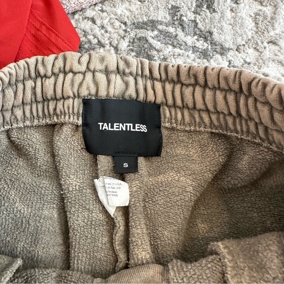 Talentless Acid Wash Brown Jogger Pants High Waisted Drawstring Size Small Women - Picture 8 of 9